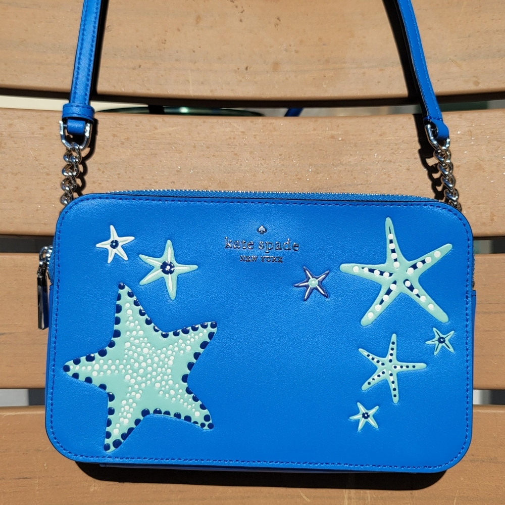 kate spade starfish dbl zip crossbody NWT